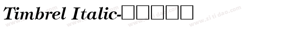 Timbrel Italic字体转换